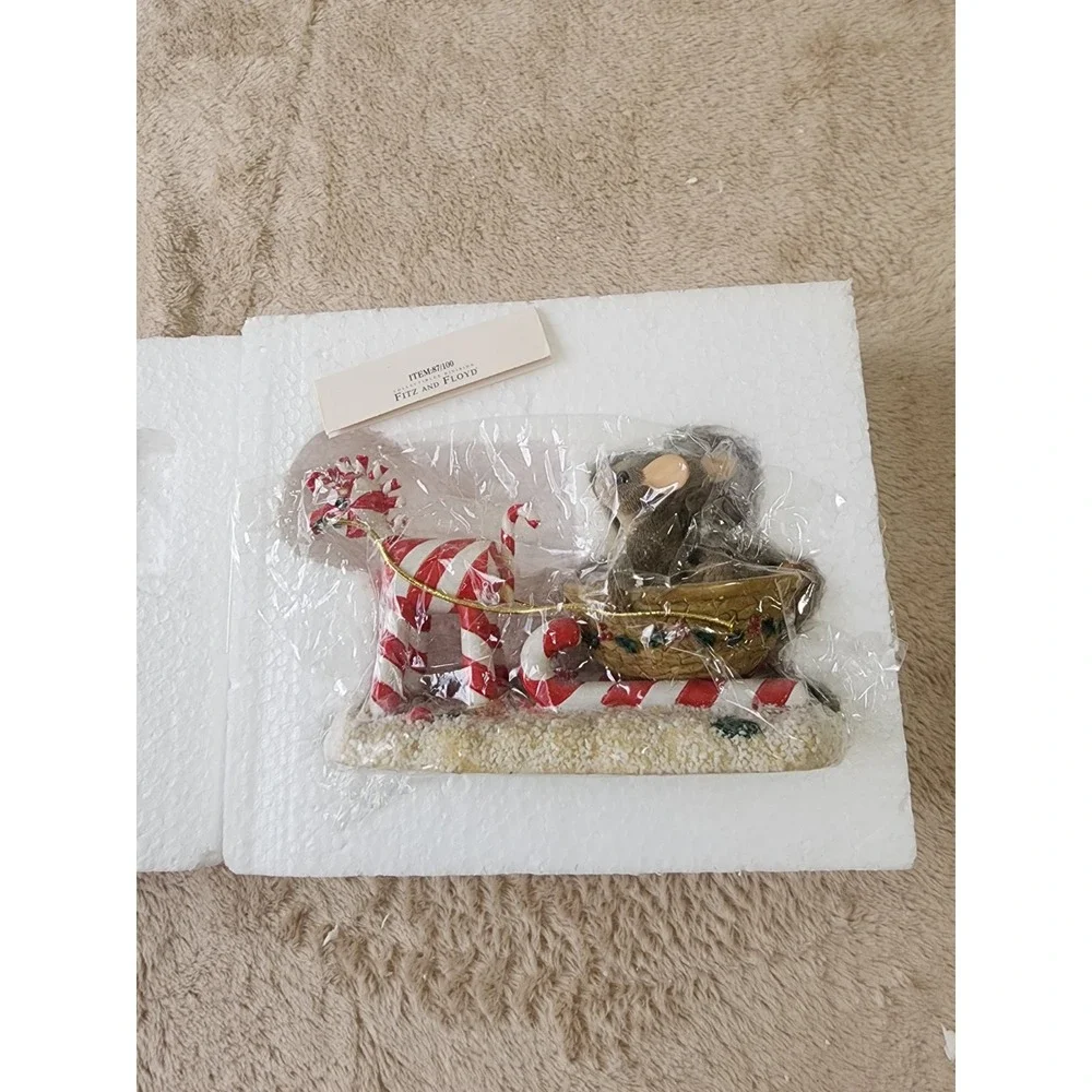 Vintage 1999 Fitz & Floyd Charming Tails Sleigh Ride Sweeties #87/100 NIB